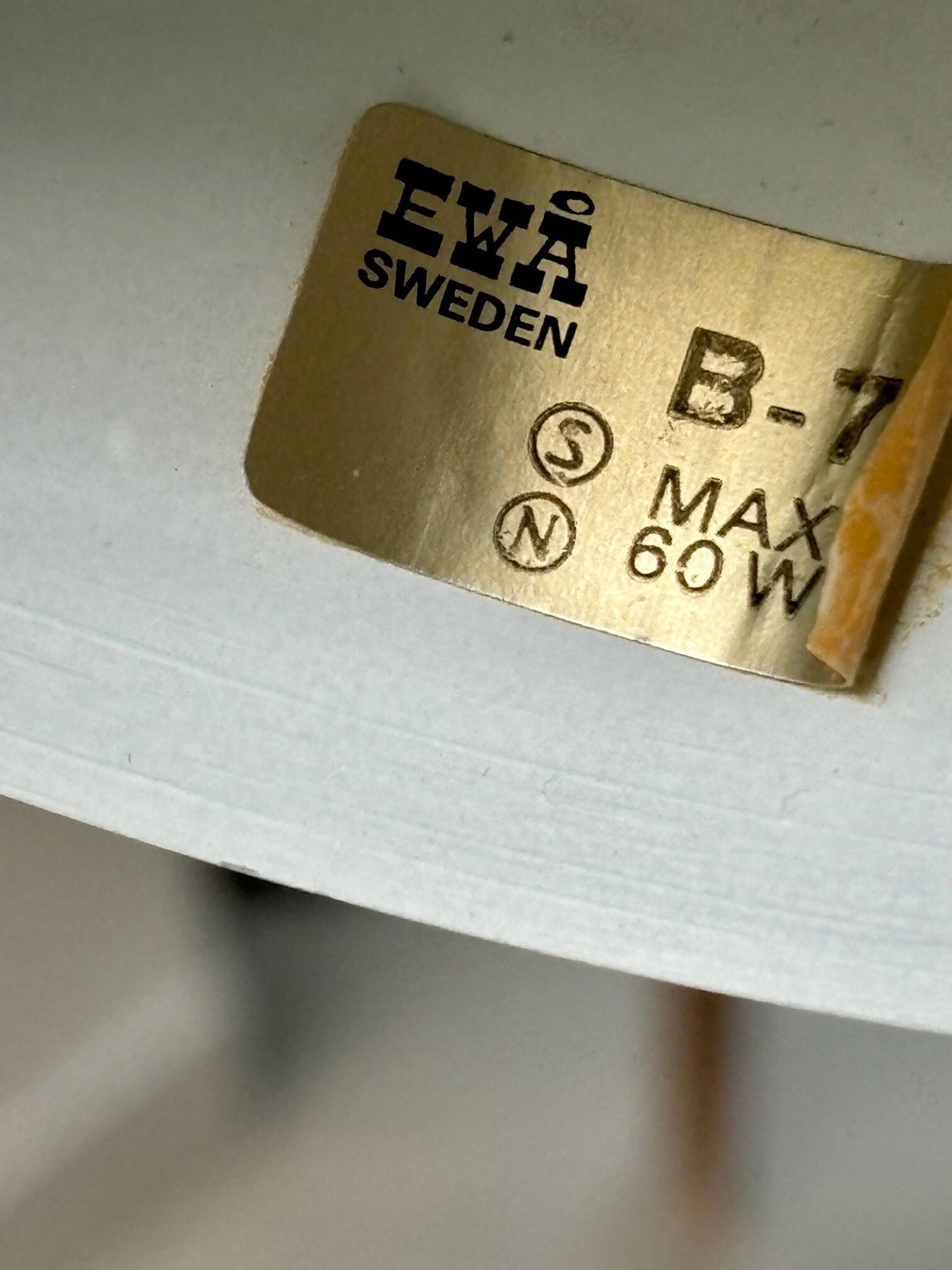 lampe modèle B-7 de Ewa -Suède années 70
