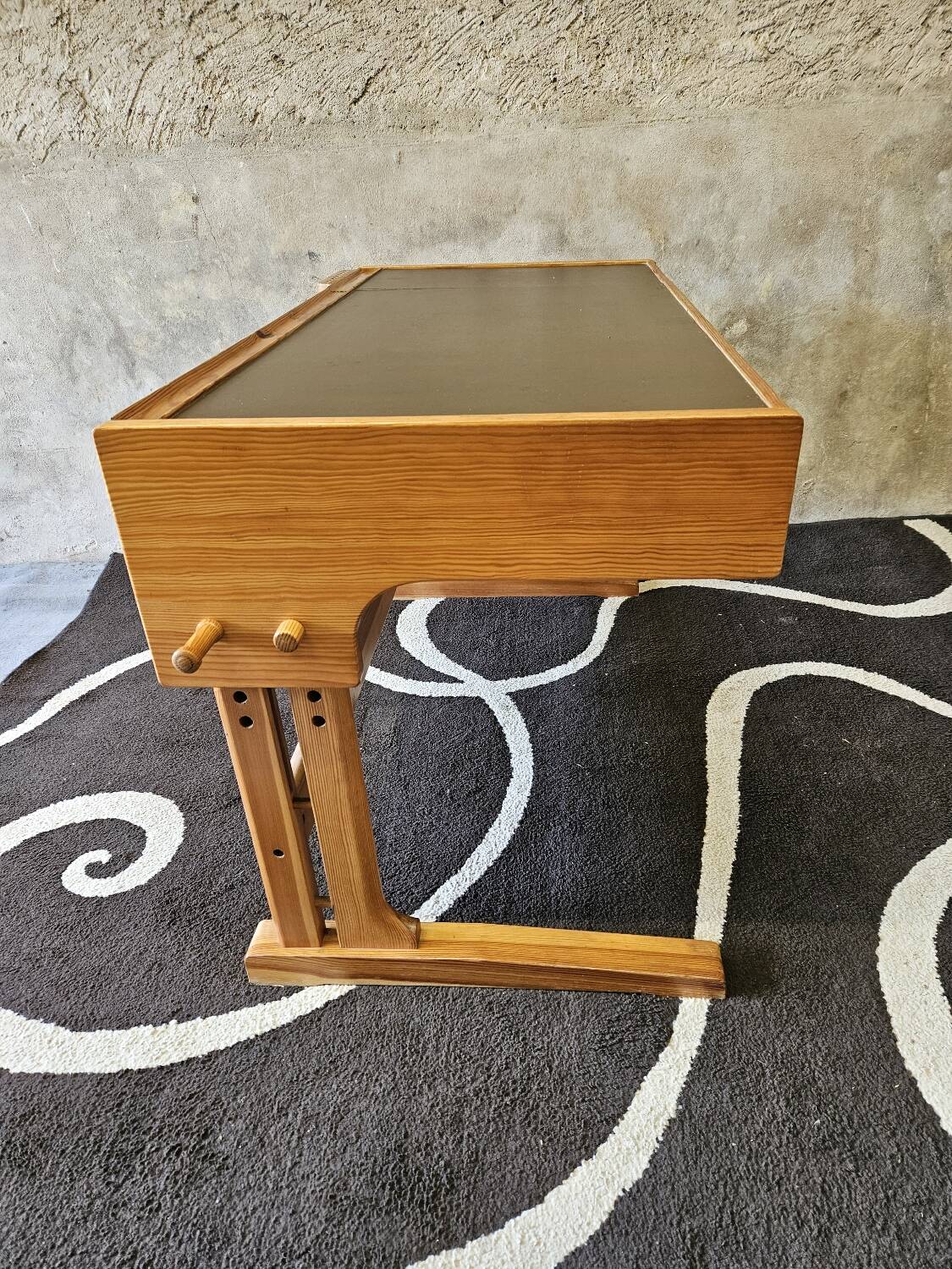 Architec pine desk 1970" suspended