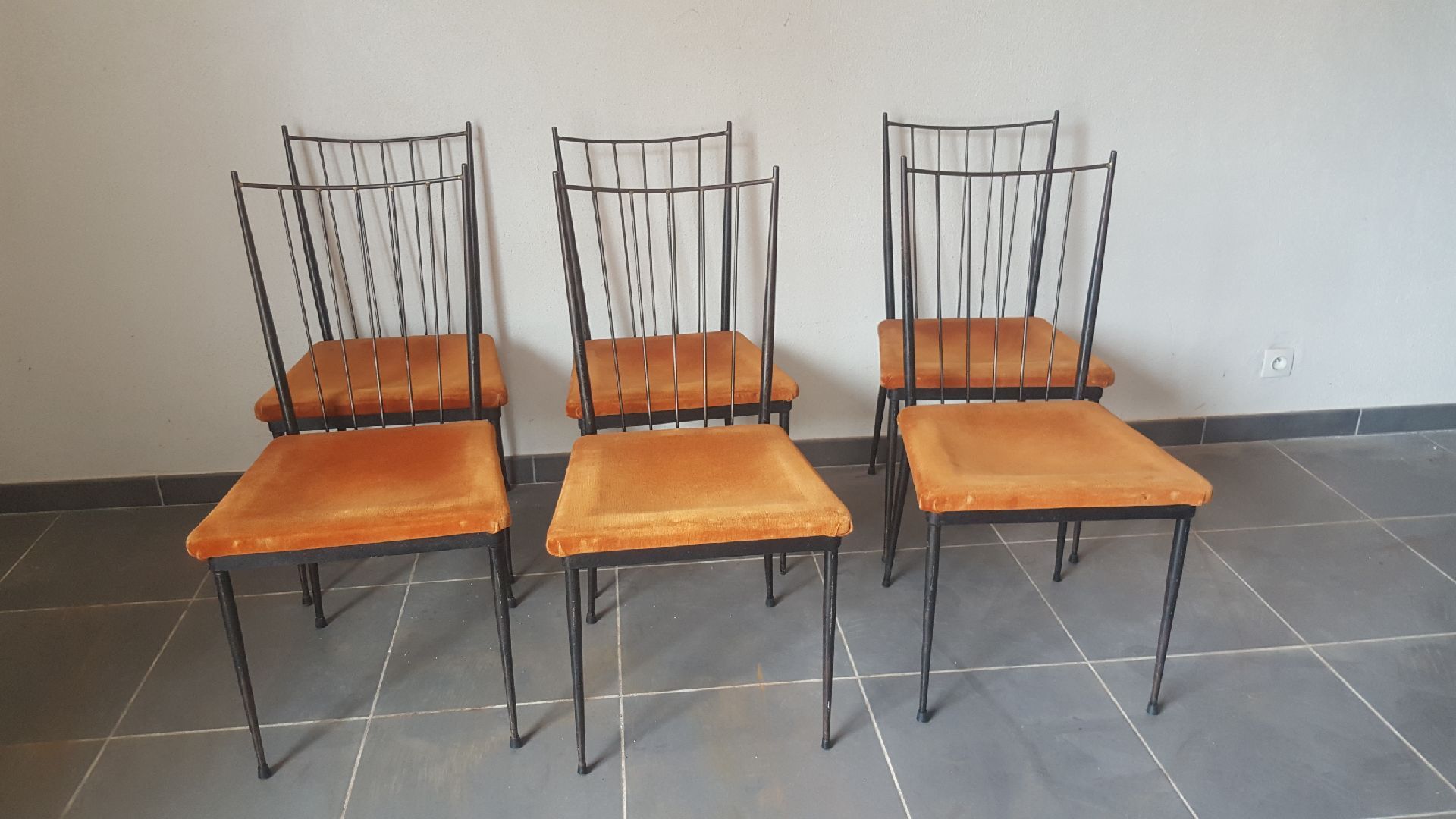 Series of 6 colette gueden chairs