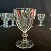 12 glasses of wine / port crystal facets Cristal D'Arques Rambouillet