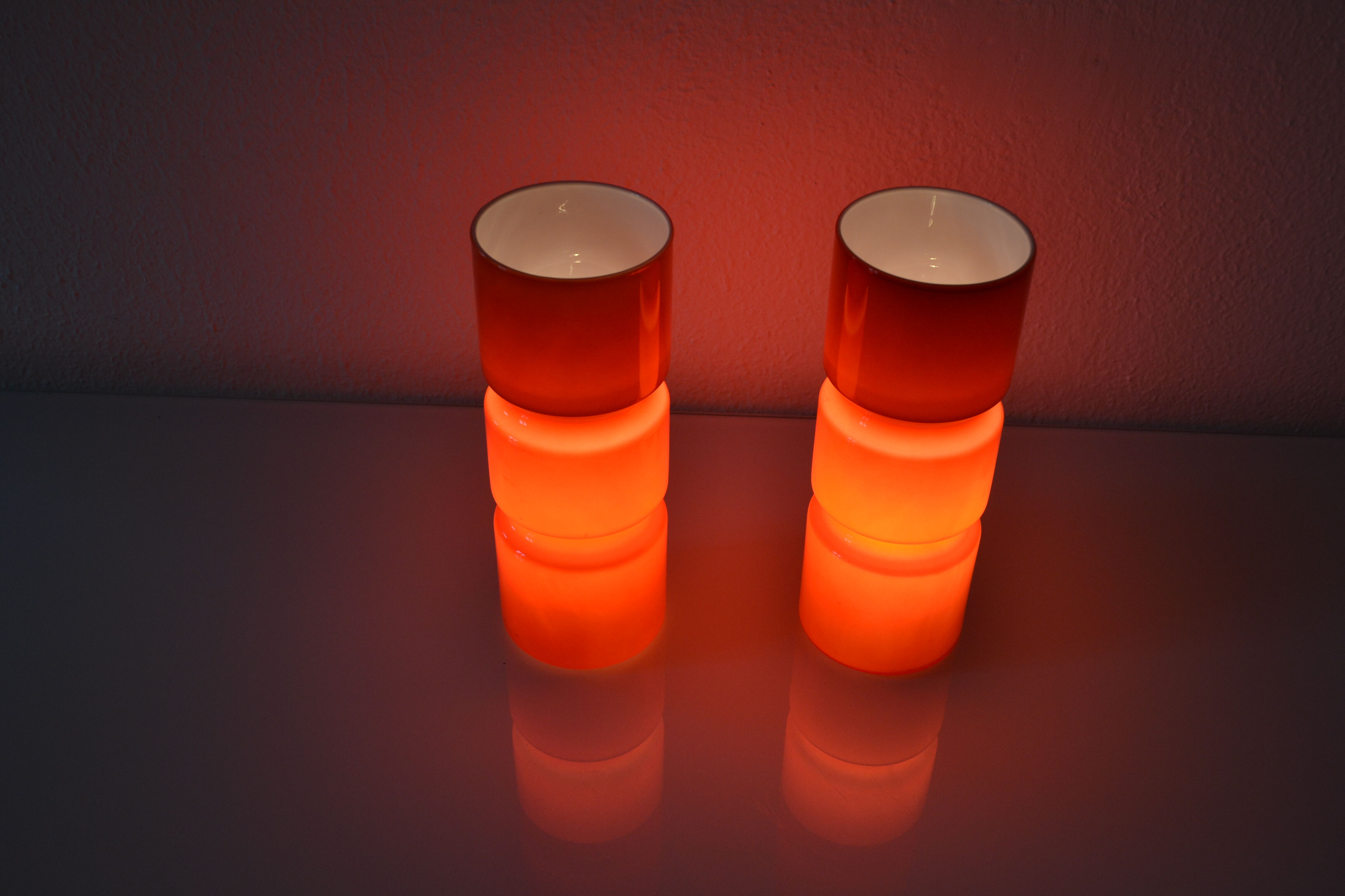 Paire de lampes postmoderniste habitat vintage