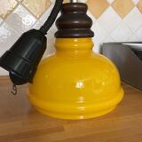 Lustre vintage en verre orange