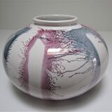 Vase west germany ceramic with projected decoration design 70s