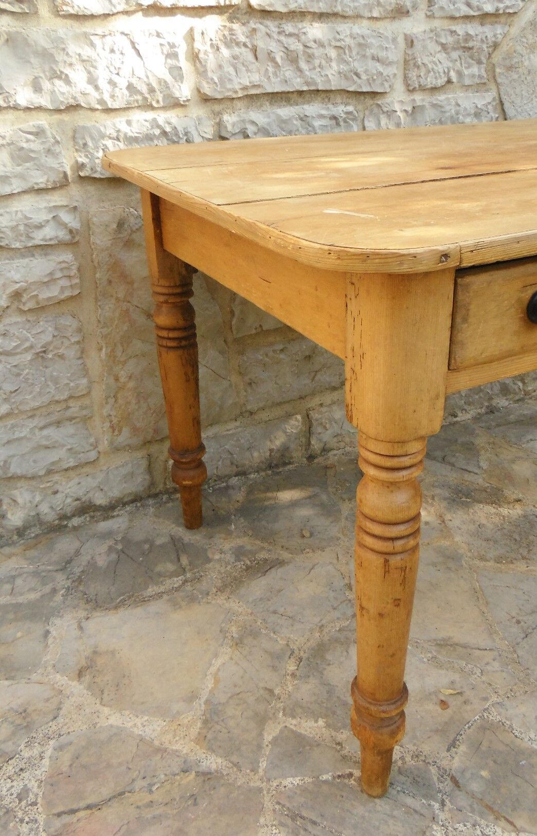 Table en bois 2 tiroirs