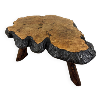 Large tree trunk coffee table by Frank Armich Canada