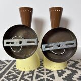 Pair of metal diabolo wall lights