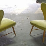 Yellow green trio of drivers at Danish flesh wing ears Elias Svedberg years 50/60