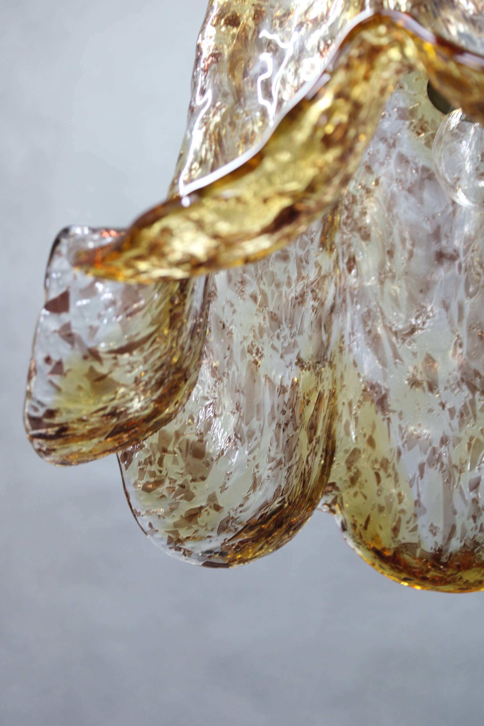 1980s Large Murano Glass Pendant Light, Italy