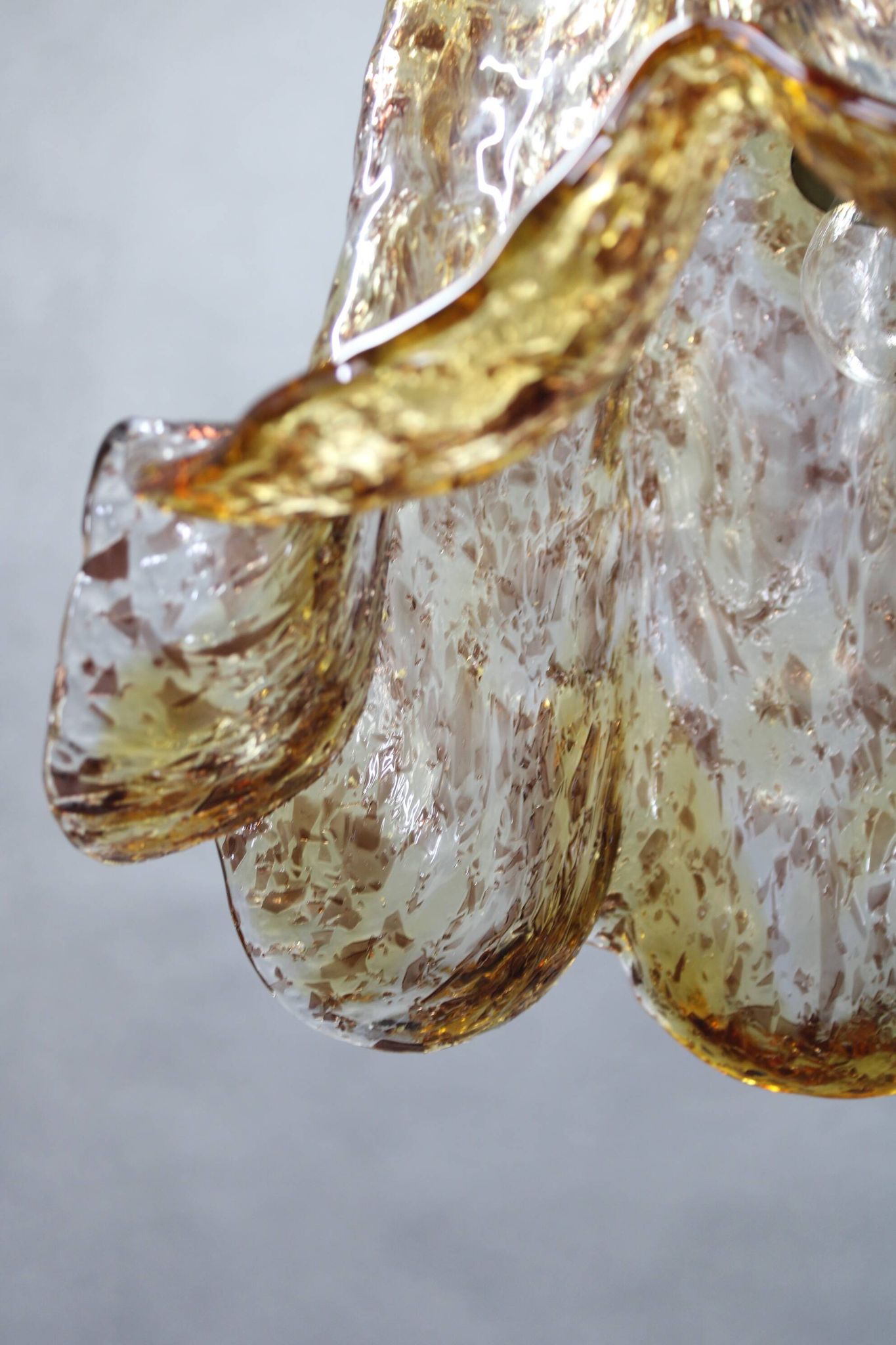 1980s Large Murano Glass Pendant Light, Italy