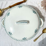 Soup Pot Green Iron Land St Amand, XIXth