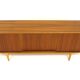 Scandinavian row in teak and oak, suede, 1960
