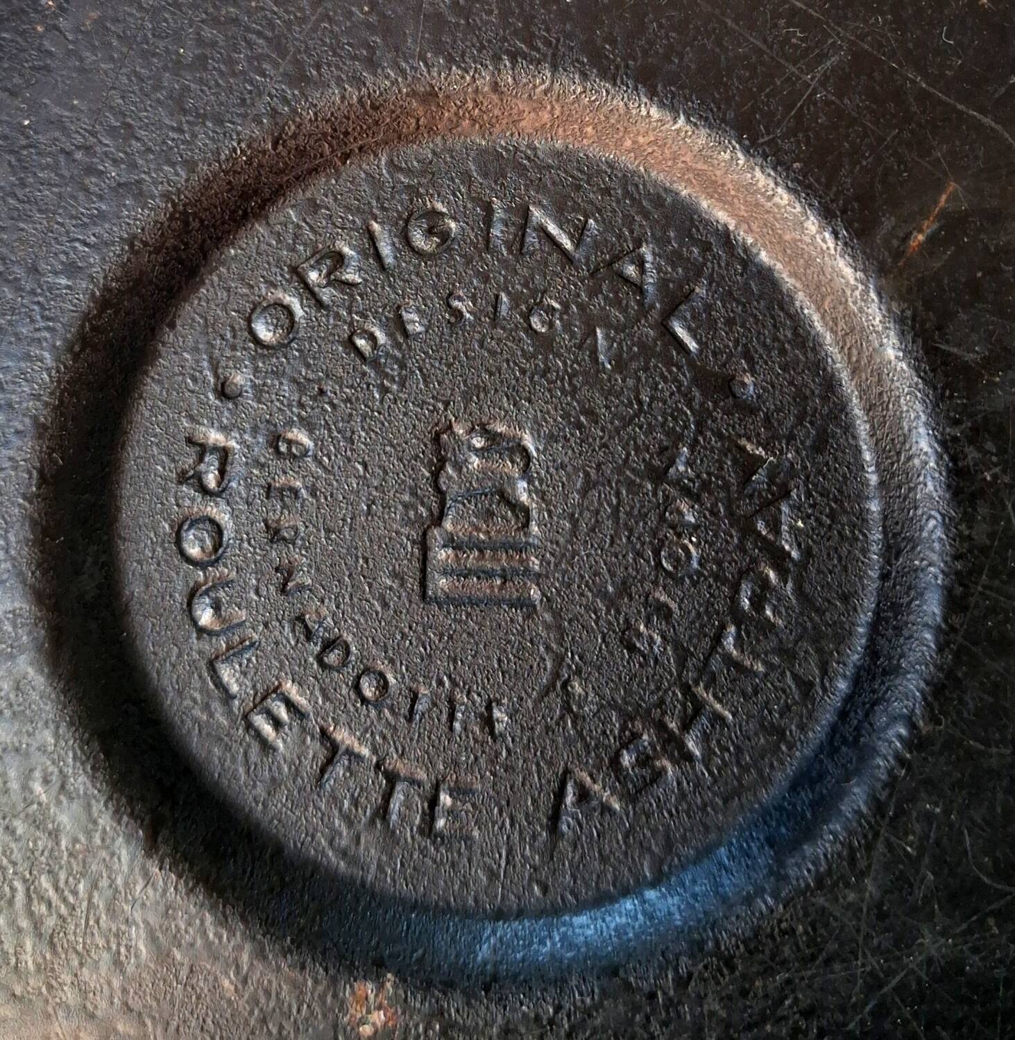 Cendrier noir et chromé vintage