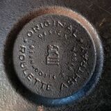 Cendrier noir et chromé vintage