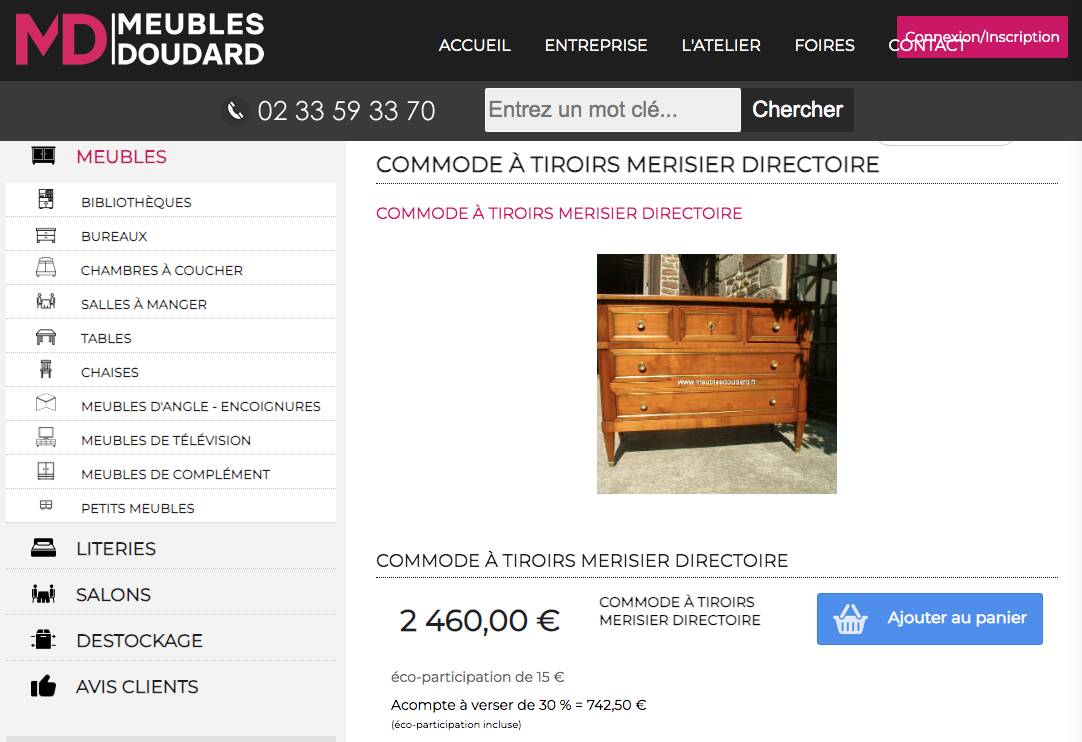 Directory chest of drawers