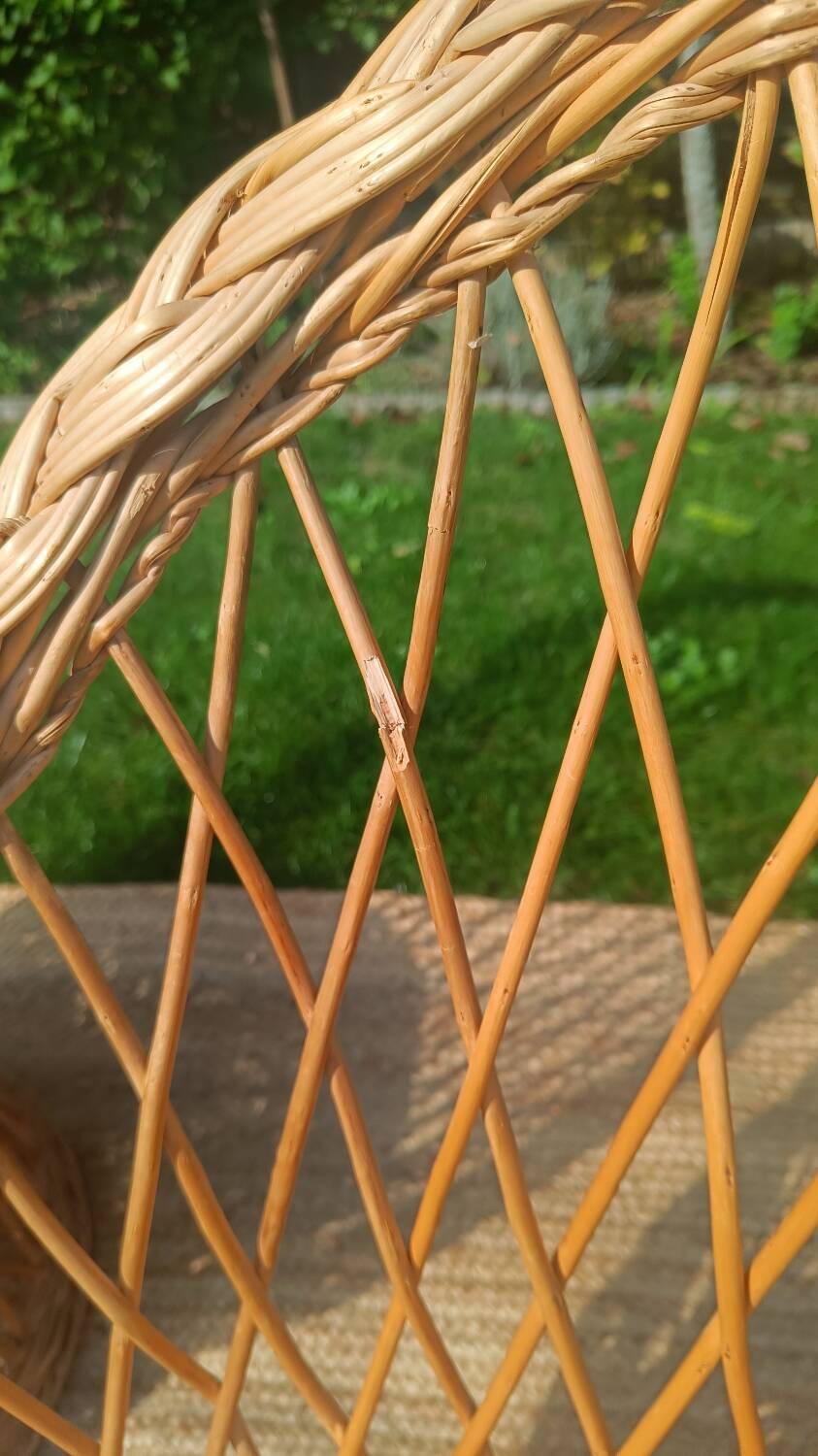 Rattan and wicker basket chairs