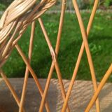 Rattan and wicker basket chairs