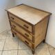 Commode 3 tiroirs en rotin, bambou et cannage, années 70