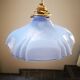 Hanging lamp ballad opaline blue art deco 1930 unusual shape ø 23.5