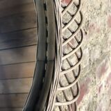 Natural braided rattan mirror diameter 58 cm