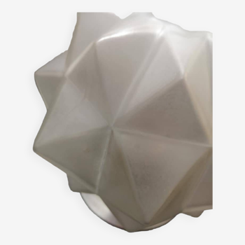 Old opalescent glass globe ceiling light polyhedral star rare model Ø 18 cm ART DECO 1930