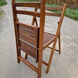 Set of 2 old folding chairs