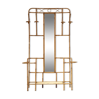 porte manteau mural en bambou