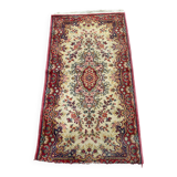 Vintage Persian wool rug in burgundy red 70x130cm