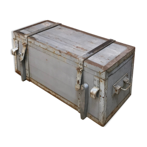 Malle de transport militaire bois