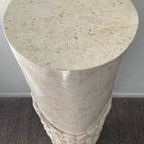Vintage travertine column 70s-80s