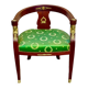 office armchair style empire return from egypt, in mahogany and gilded bronzes