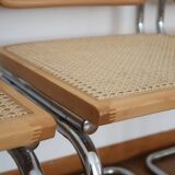 4 chairs cannage and chrome