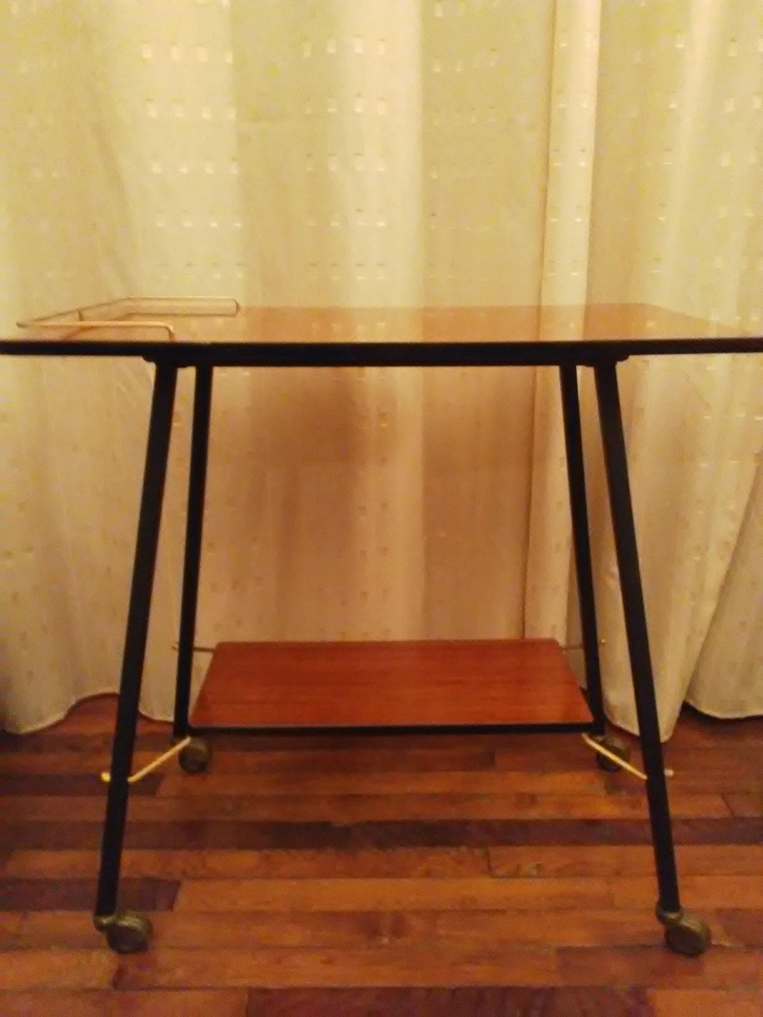 Vintage TV table with casters