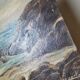 Oil painting vintage painting signed seaside landscape
