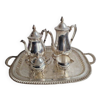 Alpha Viners Sheffield English Silver Plated 5 Piece Tea or Coffee Set