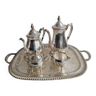 5-piece English silver-plated tea or coffee set Sheffield Alpha Viners