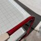Vintage 70s Folding Table - Red Frame & Checkered Formica Tops