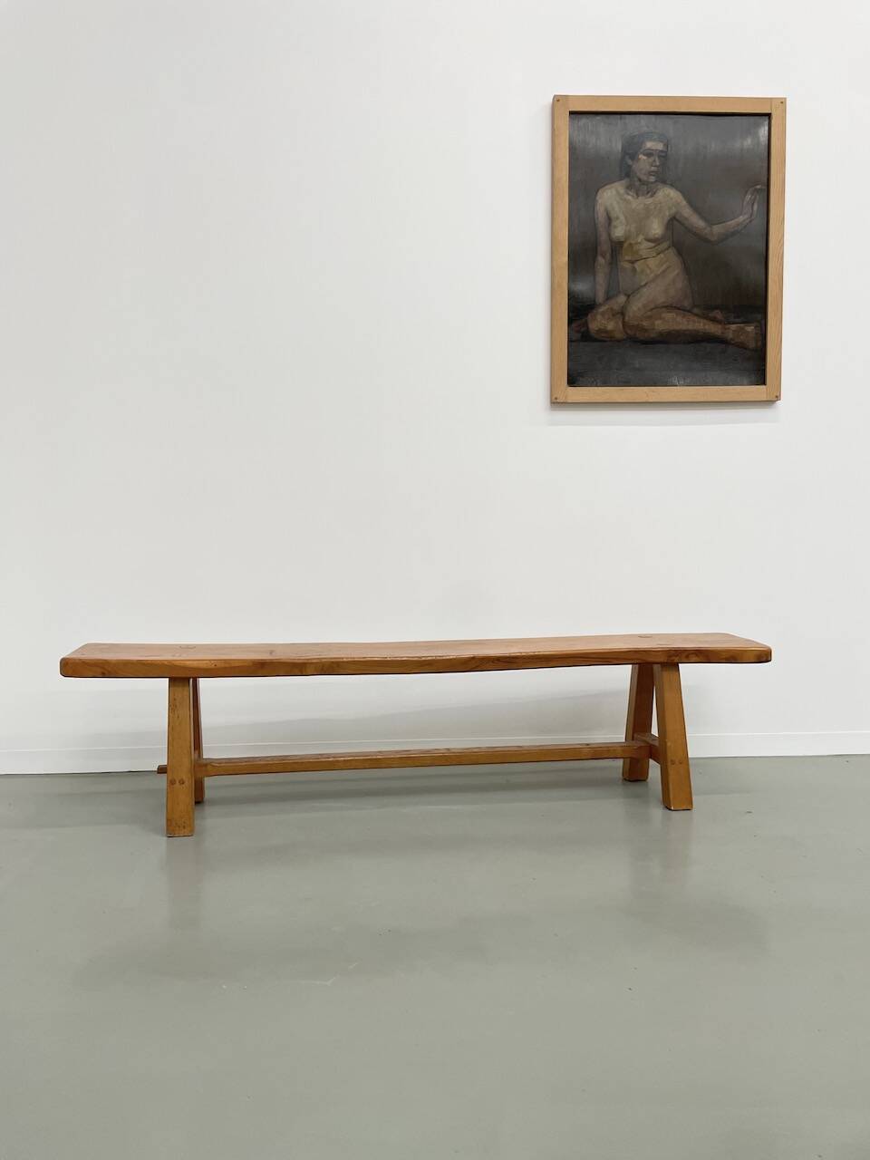 Solid elm bench 2m