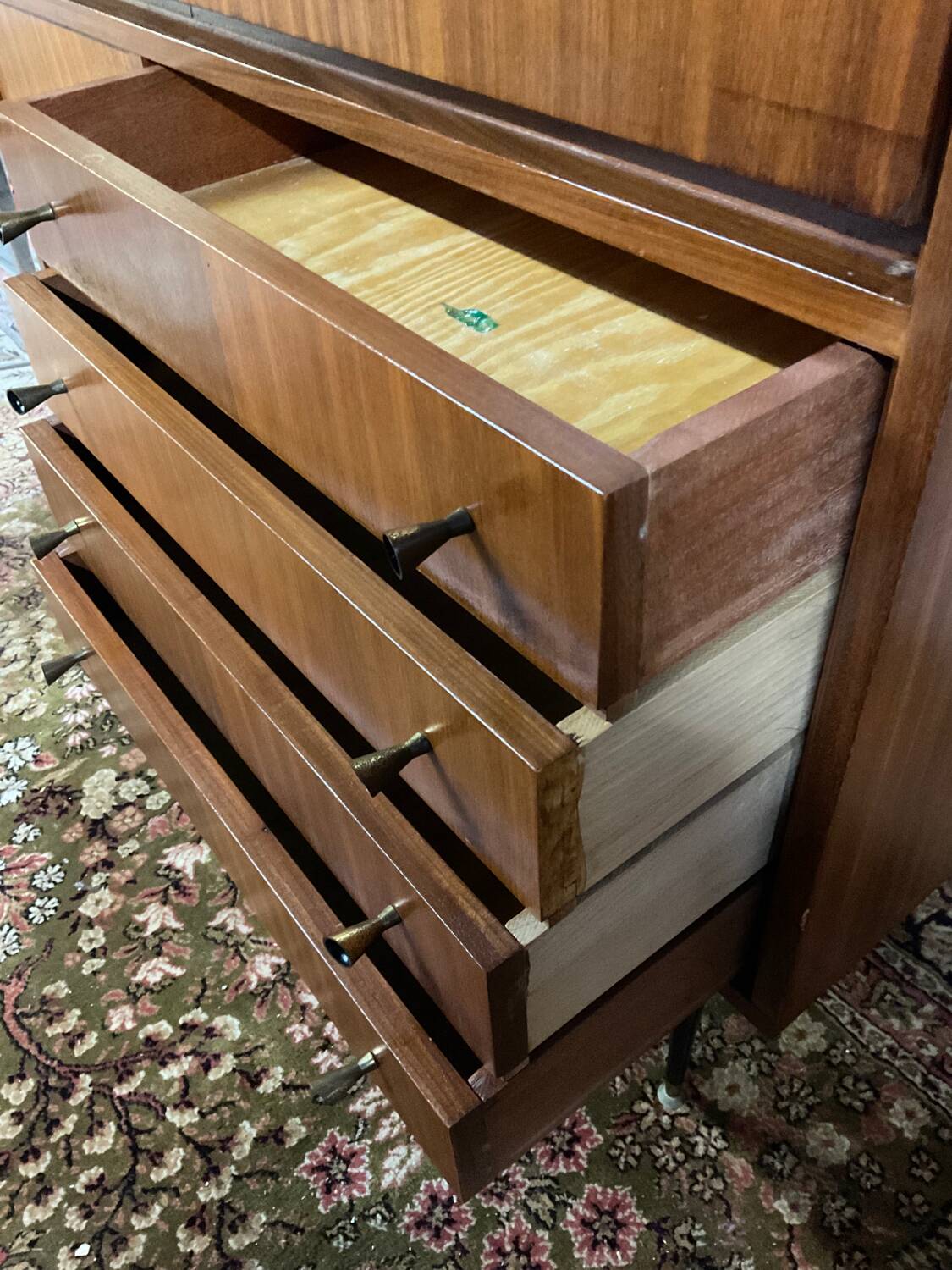 Vintage teak bar/secretary cabinet