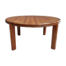 Table basse ronde en teck danoise des années 1960