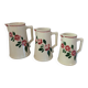 3 antique Sarreguemines pitchers