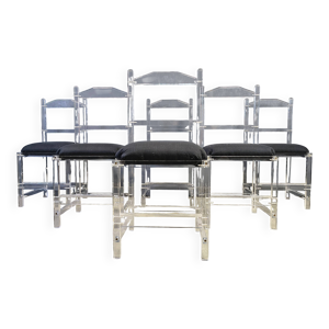 6 chaises de salle à - manger 1970