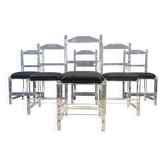 6 chaises de salle à manger en lucite, années 1970