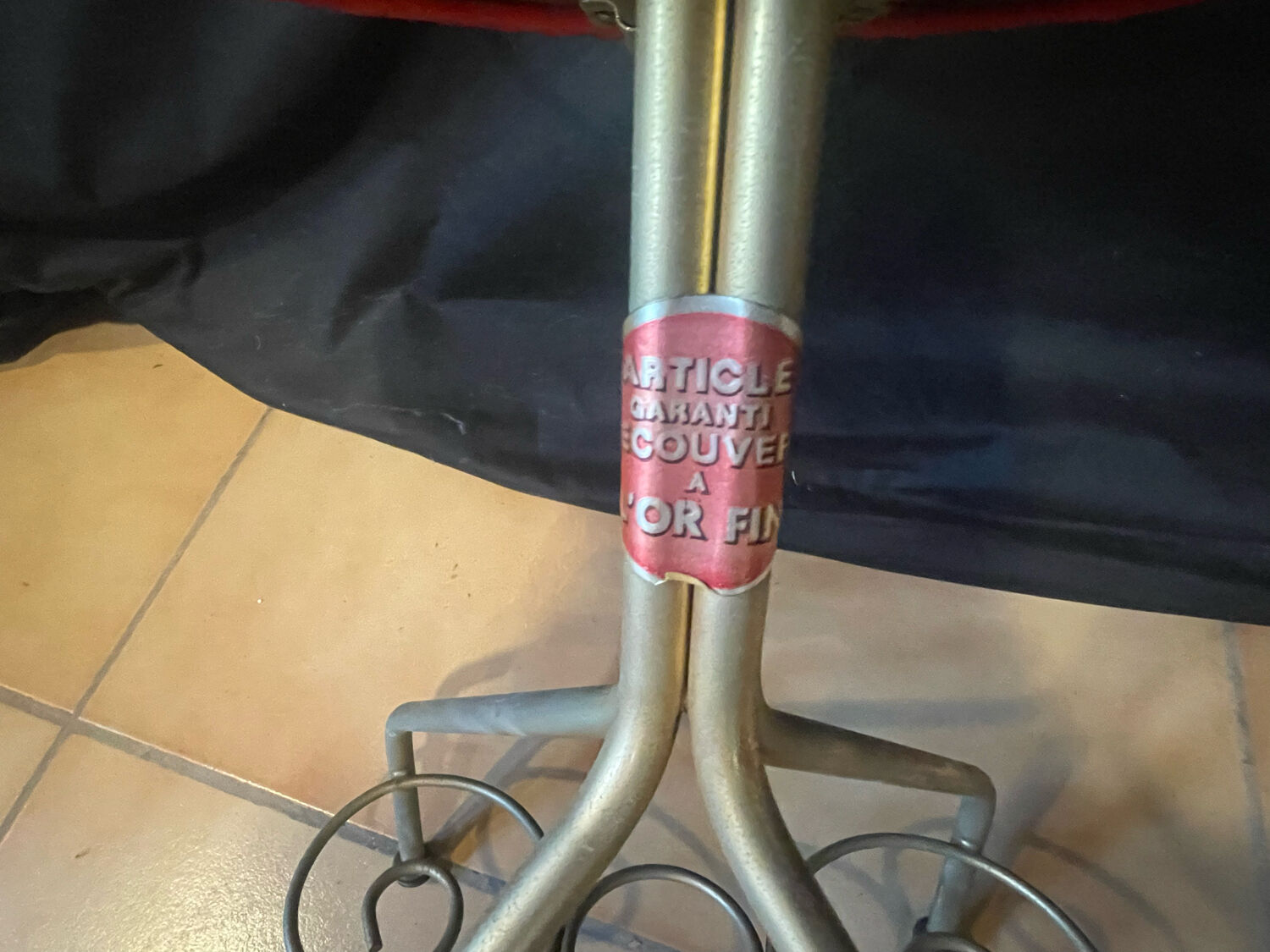 Gilded wrought iron chair 50s