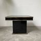 Black lacquer and brass console coffee table