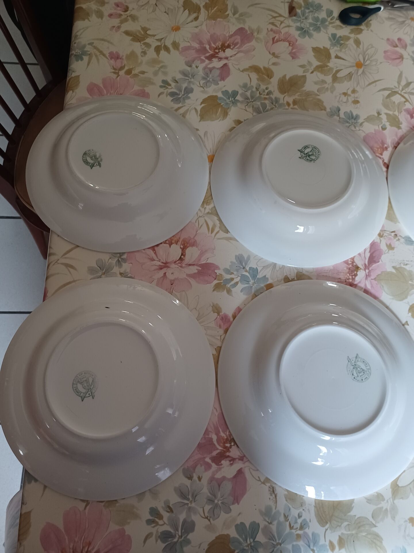 Set of 7 deep plates Moulins des Loups