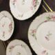 4 porcelain entremet plates