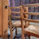 Set de 4 chaises paille de Pierre Cruège