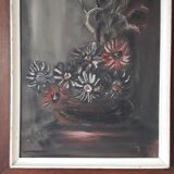 Tableau ancien à l'huile représentant une nature morte