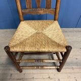 Dutch chair in oak with a straw seat