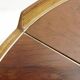 Mid-century wood and leather coffee table